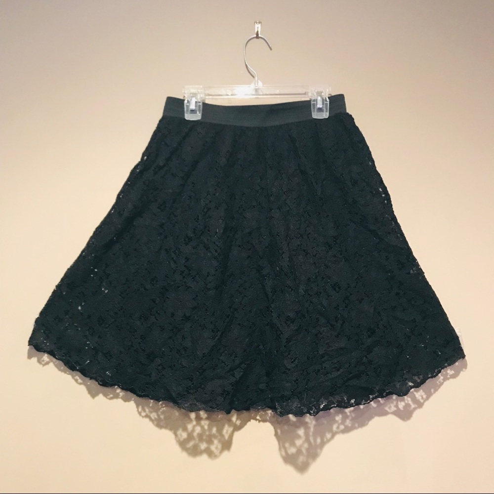 Black lace skirt